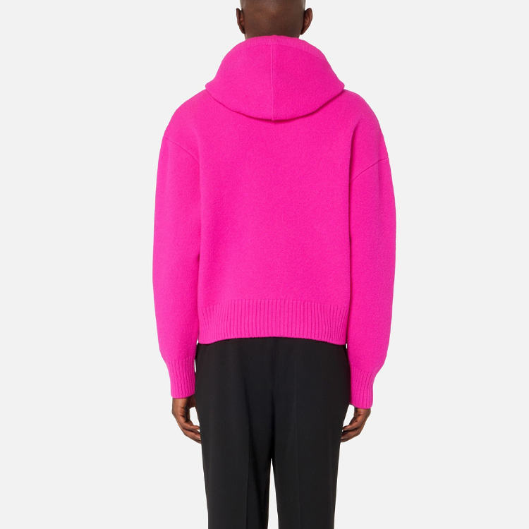 AMI Paris SS22 Heart Logo Hoodie Pink Unisex Couple Sweatshirt. UKS802-018629 圖 5