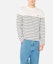 Lookbook AMI Paris SS22 心形标志条纹长袖针织衫 黑白 男款。 UTS300072-101