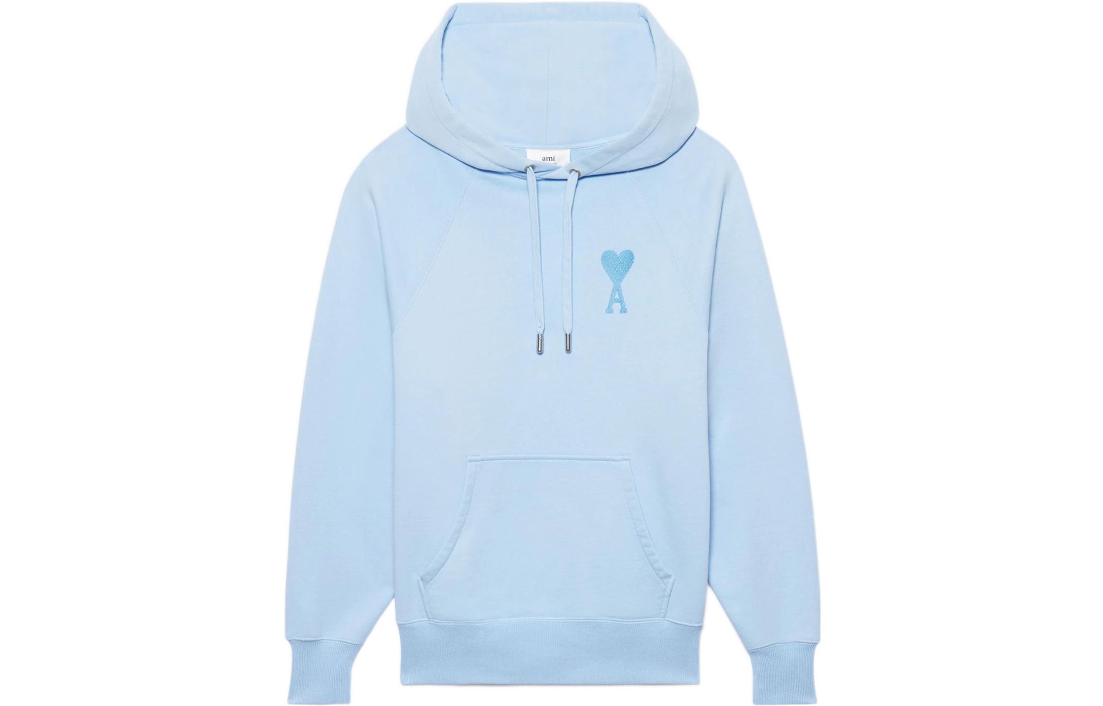 Order AMI PARIS SS22 愛心Logo男女藍色連帽衫 - 情侶款 USW202-747450