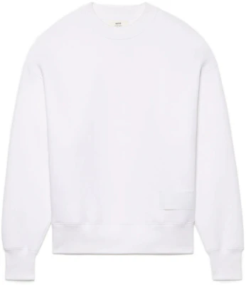AMI PARIS SS22 Logo Crewneck Sweatshirt White () USW006-749100 Buy AMI PARIS SS22 Logo Crewneck Sweatshirt White () USW006-749100