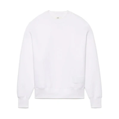 AMI PARIS SS22 Logo Crewneck Sweatshirt White () USW006-749100