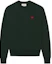 Order AMI PARIS SS22 ロゴ刺繍スウェットシャツ ユニセックス グリーン カップルコーデ USW001730311