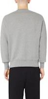 Shop AMI PARIS SS22 Logo Patch Grey Long Sleeve Sweatshirt Men. UTS200-701-055