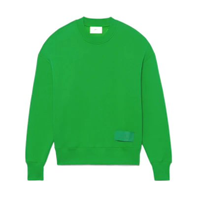 AMI PARIS SS22 Logo Plain Green Unisex Hoodie Couple Fit. USW006-749300
