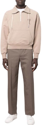 AMI Paris SS22 Logo印字拉鍊休閒運動上衣 米色 男女款 USW502747-267 Shop AMI Paris SS22 Logo印字拉鍊休閒運動上衣 米色 男女款 USW502747-267