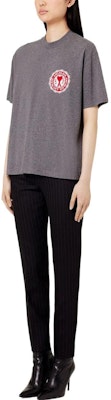 AMI Paris SS22 ロゴ プリント クルーネック 半袖 Tシャツ ユニセックス グレー UTS011717-055 Shop AMI Paris SS22 ロゴ プリント クルーネック 半袖 Tシャツ ユニセックス グレー UTS011717-055
