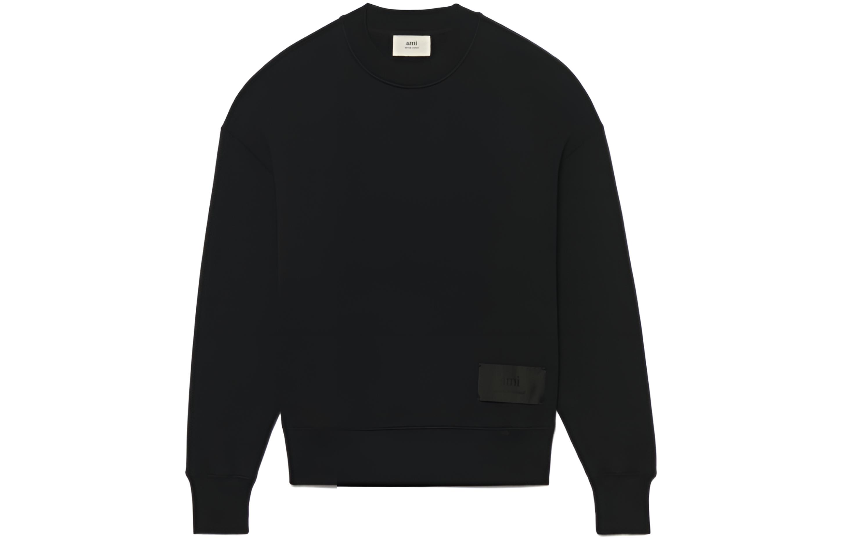 AMI PARIS SS22 Logo Unisex Black Sweatshirt Couples Edition. USW006749-001