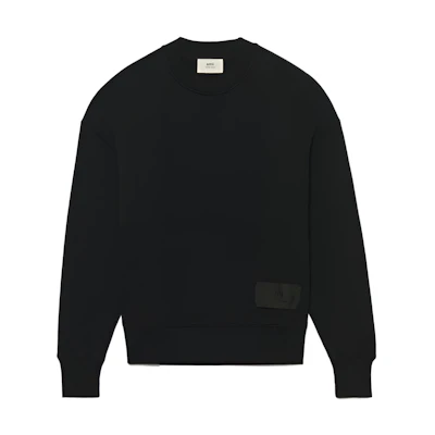 AMI PARIS SS22 Logo Unisex Black Sweatshirt Couples Edition. USW006749-001