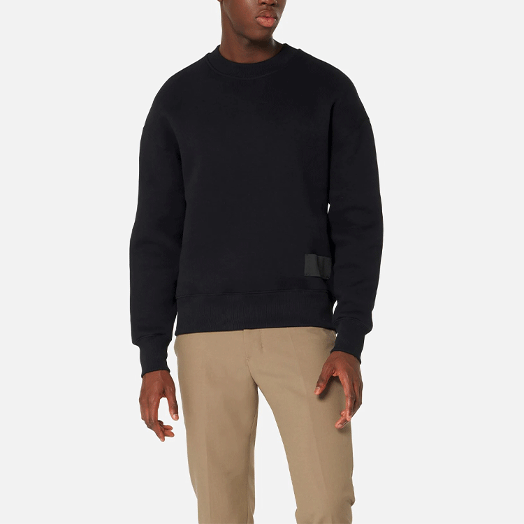 AMI PARIS SS22 Logo Unisex Black Sweatshirt Couples Edition. USW006749-001 圖 4