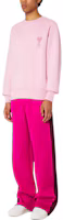 Purchase AMI PARIS SS22 Pink Heart Logo Embroidered Crewneck Sweatshirt . USW002747-655