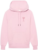 AMI Paris SS22 Pink Heart Logo Hoodie Unisex Couple Matching Outfit. USW202-747655 AMI Paris SS22 Pink Heart Logo Hoodie Unisex Couple Matching Outfit. USW202-747655