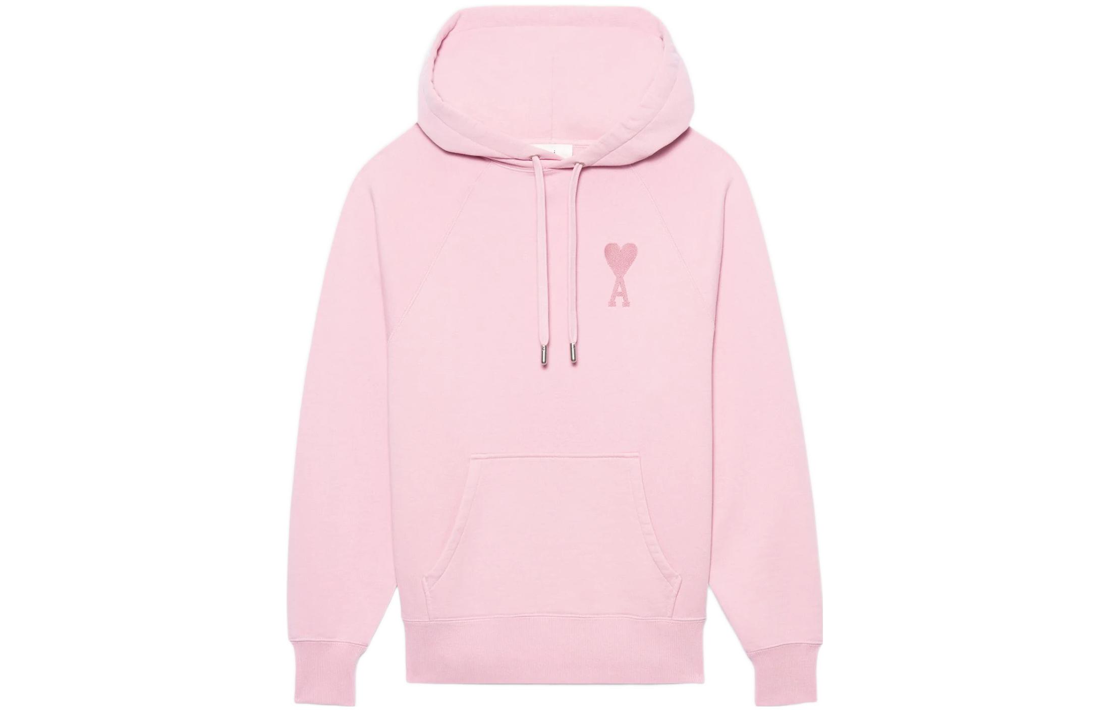 Order AMI Paris SS22 粉色愛心Logo連帽衫 情侶穿搭款式 男女適用。 USW202-747655