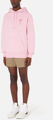 AMI Paris SS22 粉色愛心Logo連帽衫 情侶穿搭款式 男女適用。 USW202-747655 Purchase AMI Paris SS22 粉色愛心Logo連帽衫 情侶穿搭款式 男女適用。 USW202-747655