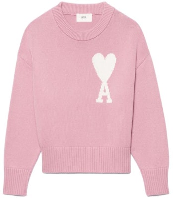 AMI Paris SS22 Baju Rajut Logo Hati Merah Jambu Unisex UKS003016-659 Buy AMI Paris SS22 Baju Rajut Logo Hati Merah Jambu Unisex UKS003016-659