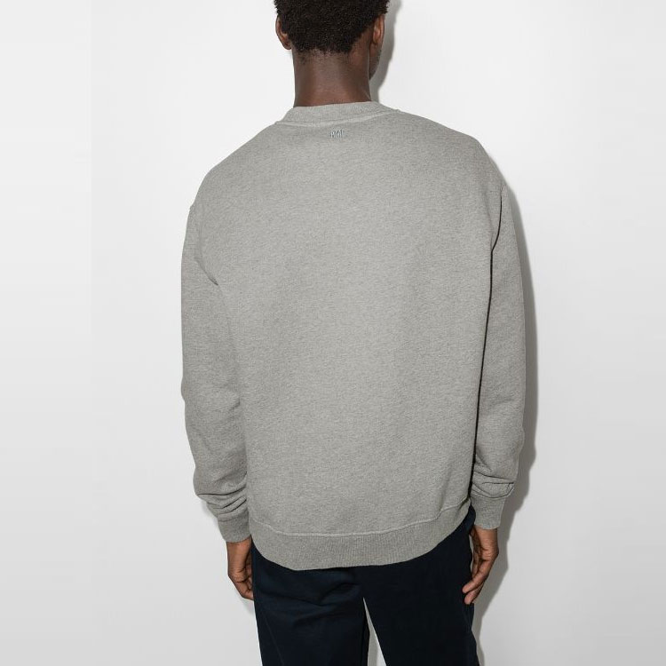 AMI PARIS SS22 Unisex Logo Embroidered Pullover Sweatshirt Grey情侣款 USW001730-055 圖 4