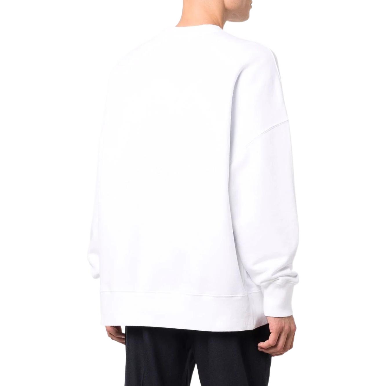 Details for AMI PARIS 春夏22系列 男女通用白色圓領衛衣 字母印花設計 USW003731-100