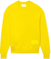AMI PARIS SS22 Yellow Logo Crewneck Sweatshirt USW006-749700 AMI PARIS SS22 Yellow Logo Crewneck Sweatshirt USW006-749700