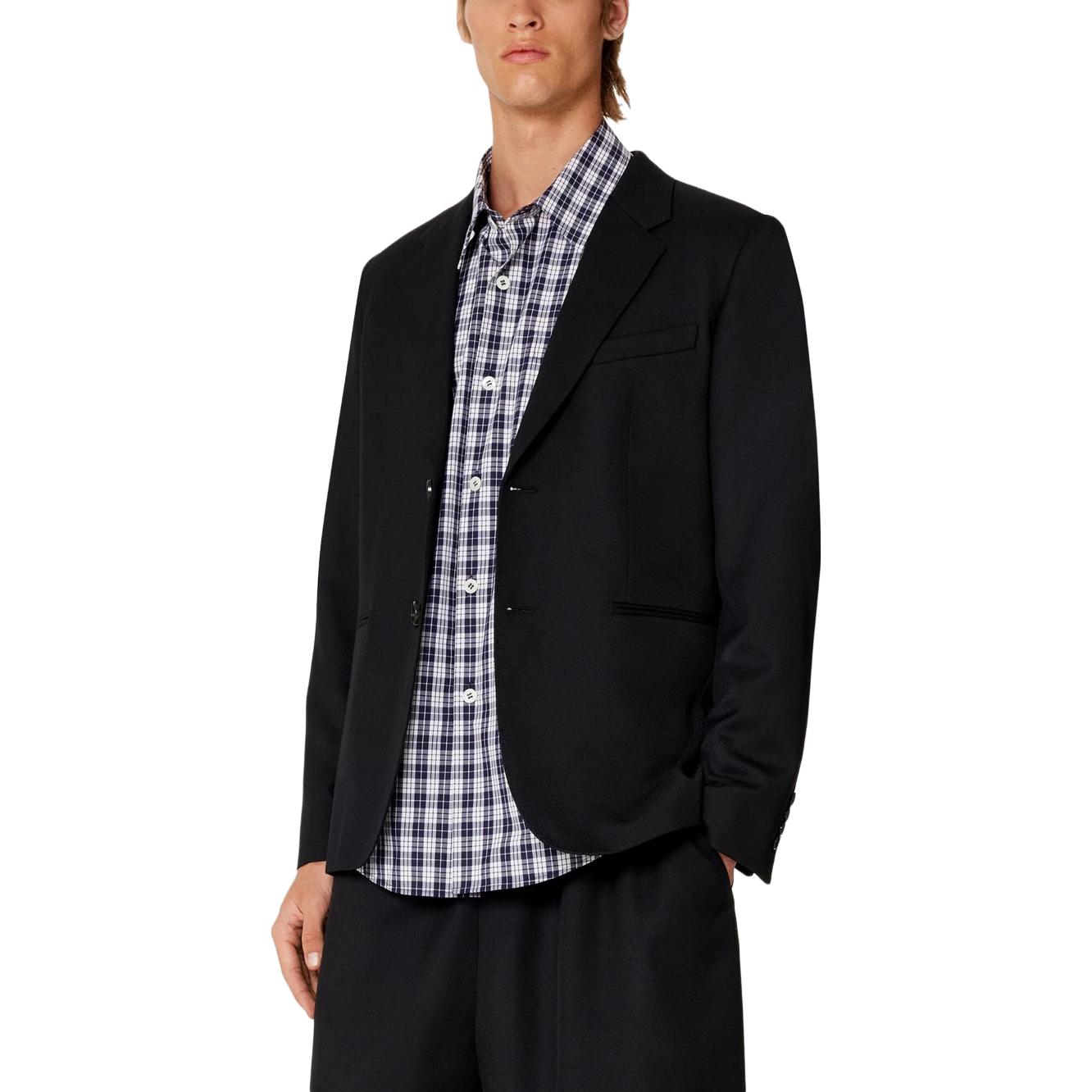 AMI Paris SS23  Black Solid Single-Breasted Long Sleeve Blazer. HBV003PL0012-001 圖 5