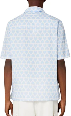 AMI Paris SS23 Kemeja Pendek Motif Hati Biru. HSH203CO0029-475 Lookbook AMI Paris SS23 Kemeja Pendek Motif Hati Biru. HSH203CO0029-475