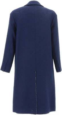 AMI PARIS SS23 Kot Panjang Klasik Biru Tweed Single-Breasted. HCO003WV0001-491 Lookbook AMI PARIS SS23 Kot Panjang Klasik Biru Tweed Single-Breasted. HCO003WV0001-491