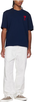 AMI PARIS SS23 心型刺繡圓領T恤 海軍藍 SPEUTS022726-410 Lookbook AMI PARIS SS23 心型刺繡圓領T恤 海軍藍 SPEUTS022726-410