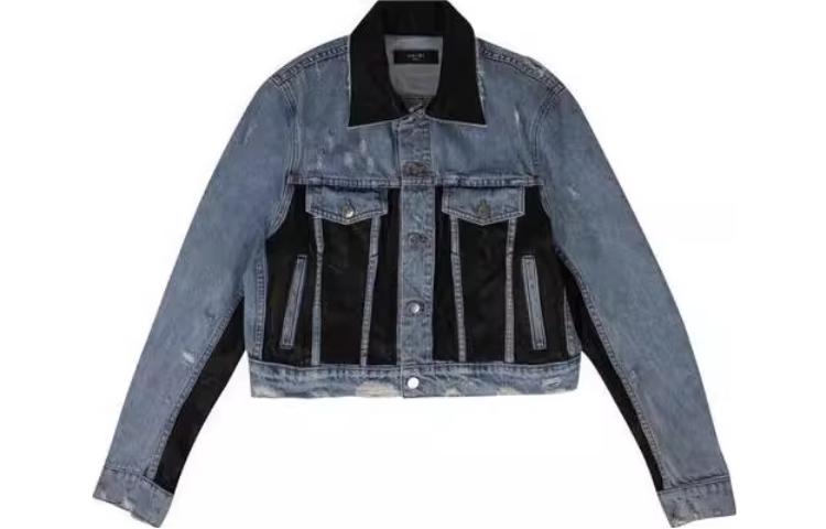 AMI PARIS SS23 Blue Loose-Fit Button-Up Collar Jacket WOTRKLPL-INM