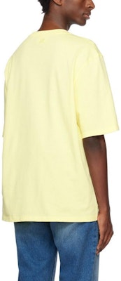 AMI Paris SS23 T-Shirt Unisex Krim Kuning Logo Sulam Oversized. SPUTS004726703 Sizing AMI Paris SS23 T-Shirt Unisex Krim Kuning Logo Sulam Oversized. SPUTS004726703