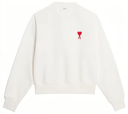 AMI PARIS SS23 刺繡心形圖案男女款白色圓領長袖上衣 USW0047479-175 Buy AMI PARIS SS23 刺繡心形圖案男女款白色圓領長袖上衣 USW0047479-175