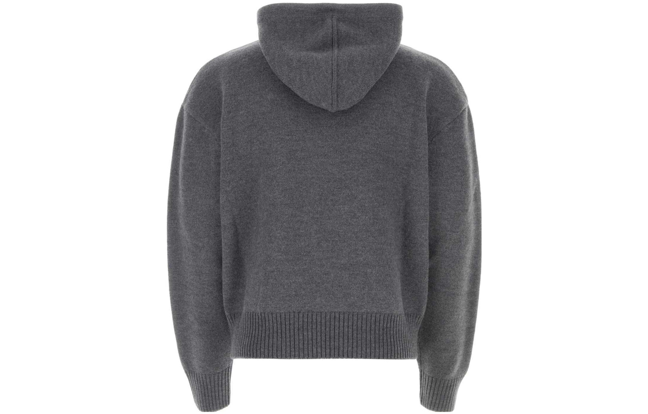 AMI PARIS SS23 Gray Logo Heart Knit Pullover Sweatshirt Unisex. UKS802KN0018-084 圖 3