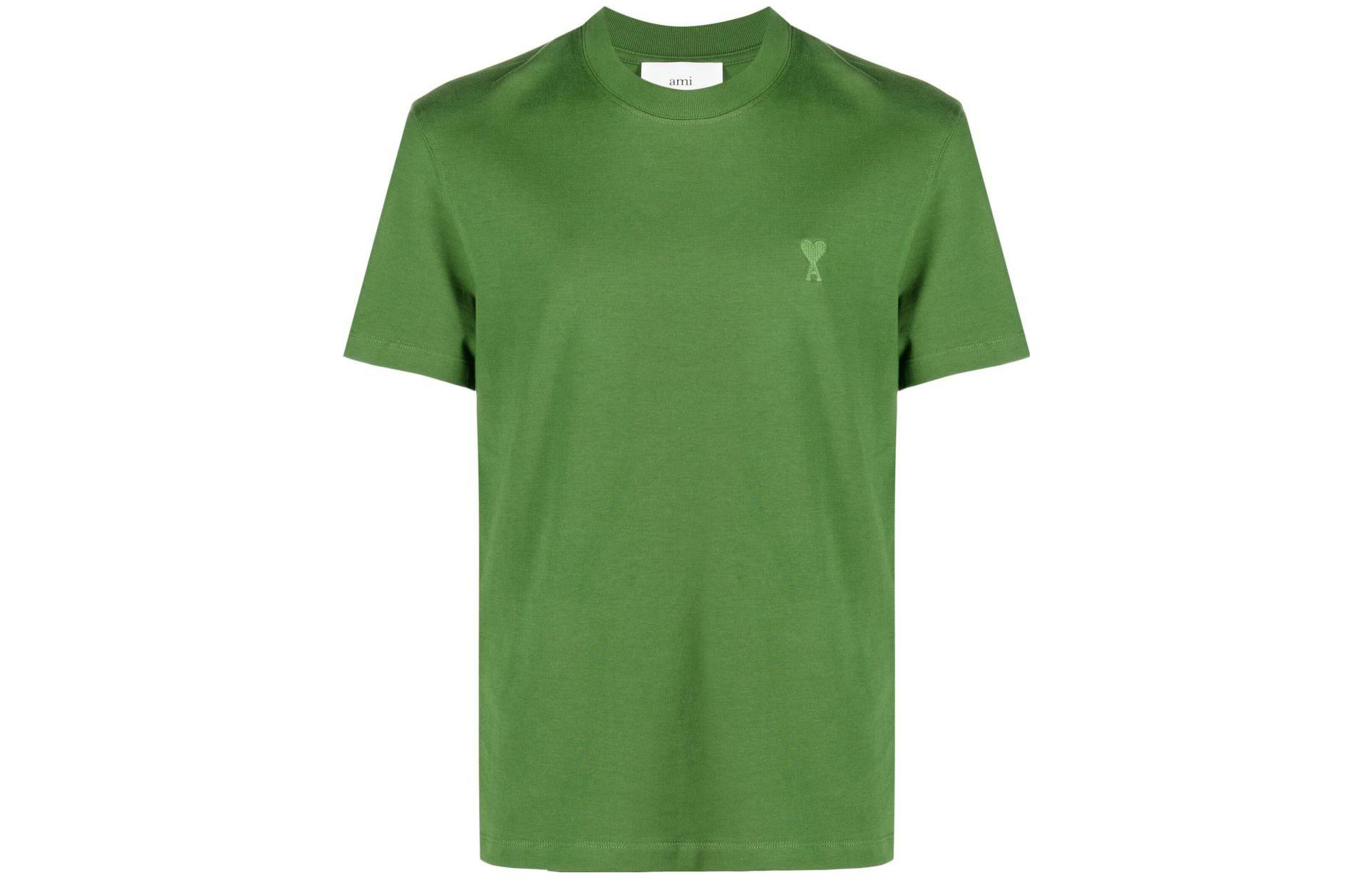 Order AMI PARIS SS23 绿心刺绣短袖圆领T恤 男款 UTS022726-311