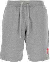 Order AMI Paris SS23 High-Waisted Tie Shorts with Heart Embroidery Grey Mens. USO604747-0501