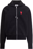 Order AMI Paris SS23 Logo Badge Print Zip-Up Sweatshirt Unisex - Black USW404747009