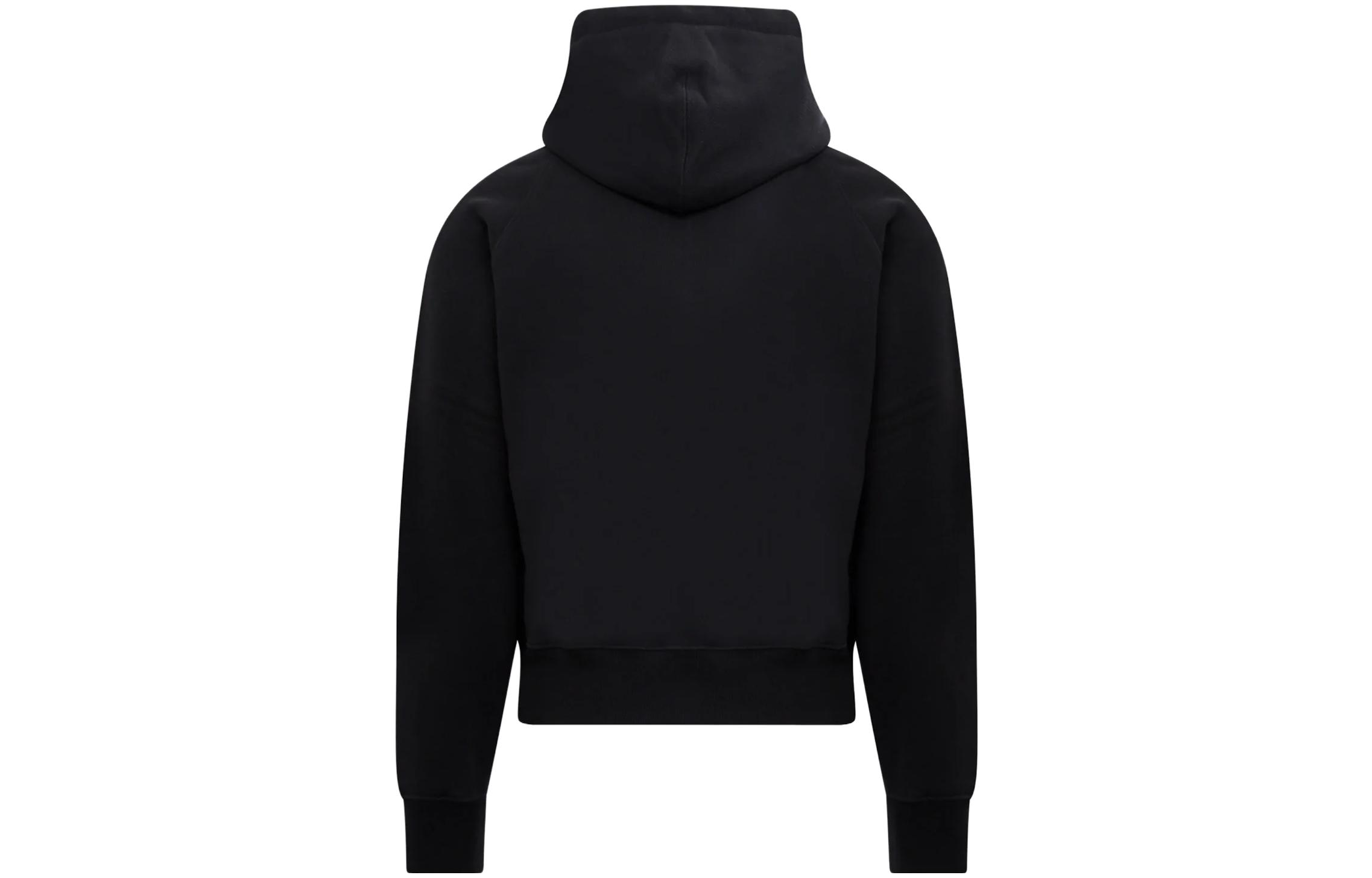 AMI Paris SS23 Logo Badge Print Zip-Up Sweatshirt Unisex - Black USW404747009 圖 3