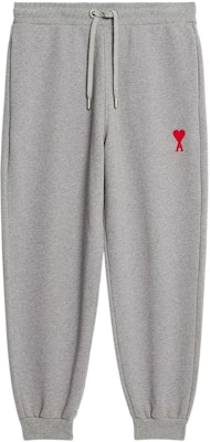 AMI Paris SS23 刺繡標誌灰色針織休閒褲 男女中腰版型 UTR2047470-501 Buy AMI Paris SS23 刺繡標誌灰色針織休閒褲 男女中腰版型 UTR2047470-501