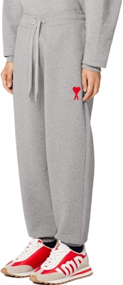 AMI Paris SS23 刺繡標誌灰色針織休閒褲 男女中腰版型 UTR2047470-501 Purchase AMI Paris SS23 刺繡標誌灰色針織休閒褲 男女中腰版型 UTR2047470-501