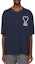 Lookbook Camiseta AMI Paris SS23 Azul Marino con Logo de Corazón Estampado Crewneck. UTS002726-4003