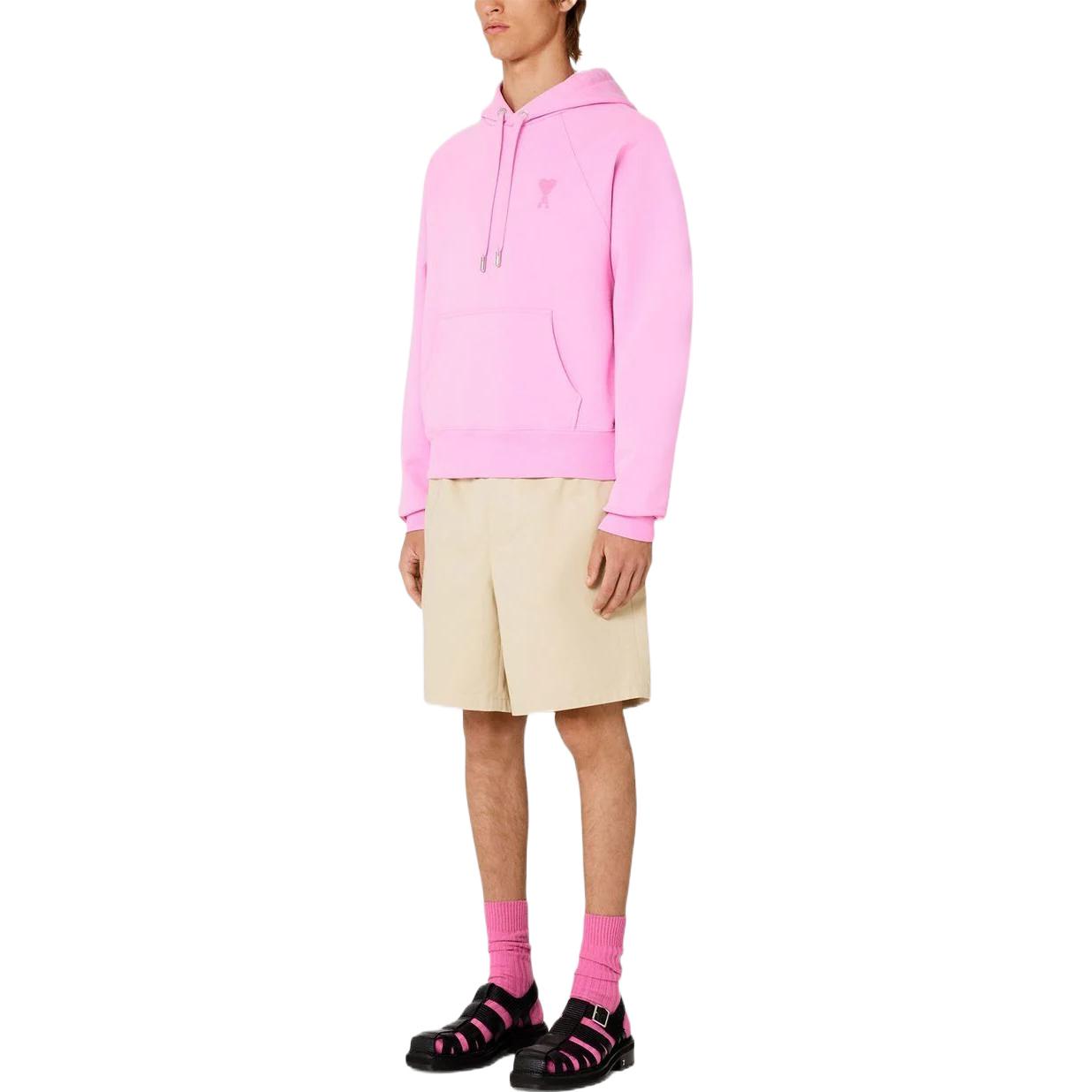 Purchase Sudadera con Capucha Unisex Rosa AMI PARIS SS23 con Bordado de Corazón USW204747-663