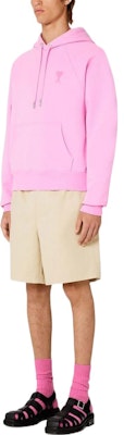 Sudadera con Capucha Unisex Rosa AMI PARIS SS23 con Bordado de Corazón USW204747-663 Purchase Sudadera con Capucha Unisex Rosa AMI PARIS SS23 con Bordado de Corazón USW204747-663