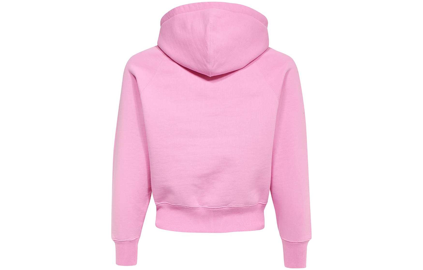 AMI PARIS SS23 Pink Solid Zip-Up Hoodie  Long Sleeve USW404747-663 圖 3