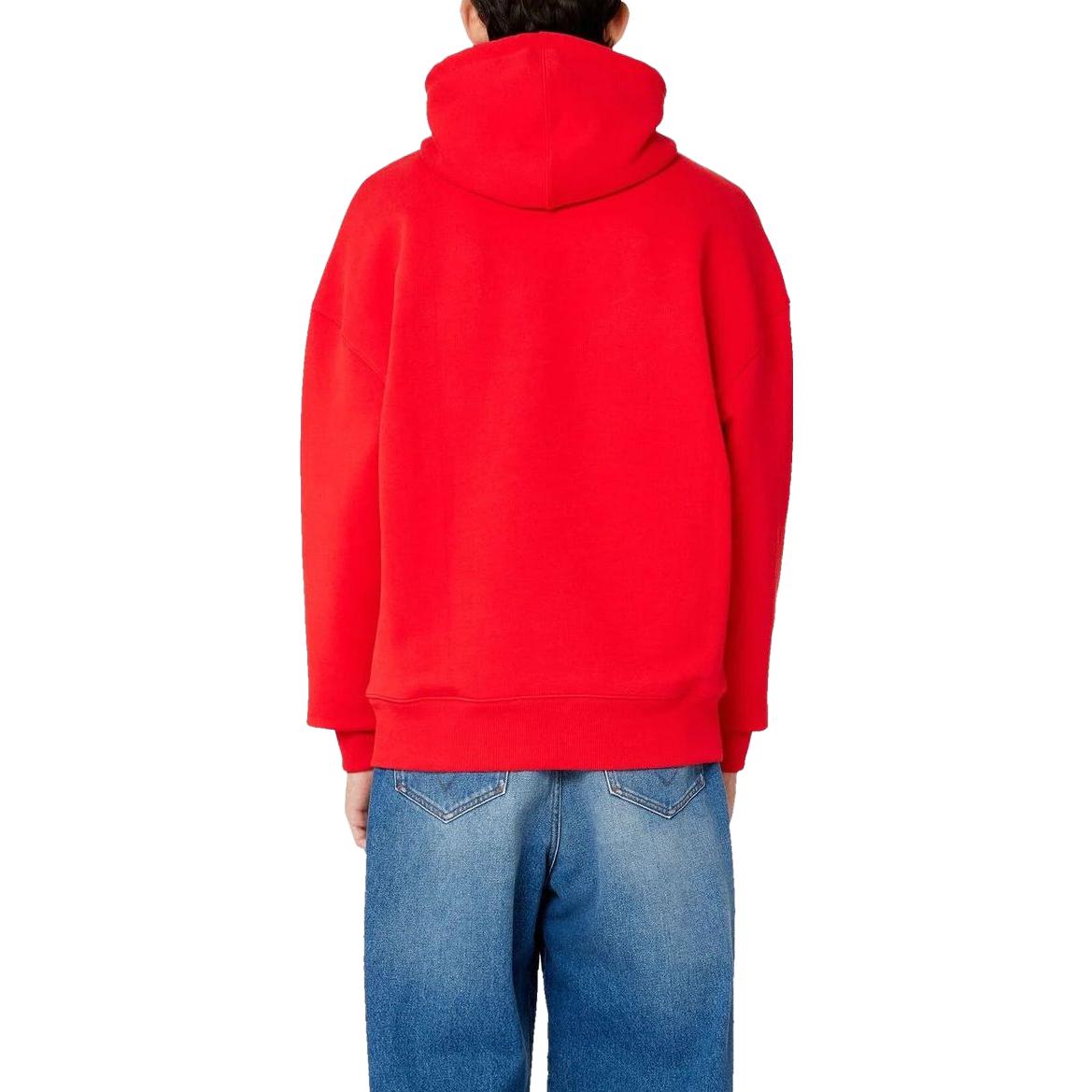AMI Paris SS23 Red Hoodie with Solid Color and Letter Pattern for Men. USW209747-681 圖 4