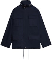 AMI Paris SS23 Solid Color Stand Collar Jacket Navy Blue - HJK304CO0009-491 AMI Paris SS23 Solid Color Stand Collar Jacket Navy Blue - HJK304CO0009-491