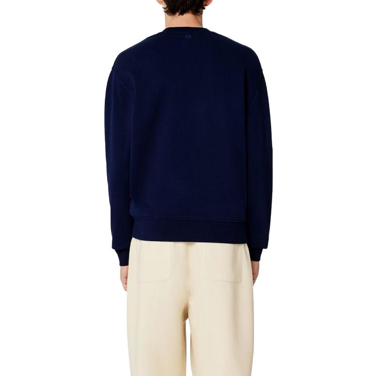 AMI Paris SS23 Solid Heart Embroidery Crewneck Sweatshirt Unisex Sailor Blue USW00173013-491 圖 5