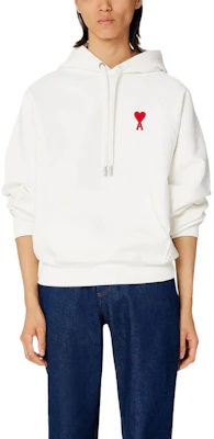 AMI PARIS SS23 刺繡標誌純白男女衛衣 USW204747-175 Shop AMI PARIS SS23 刺繡標誌純白男女衛衣 USW204747-175