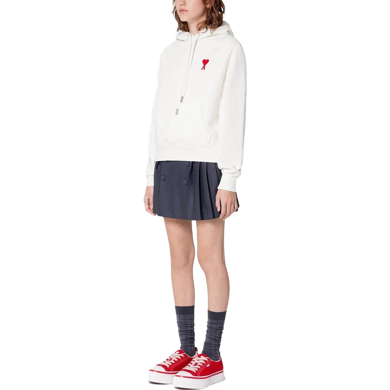 AMI PARIS SS23 Solid Logo Embroidered Sweatshirt Unisex White USW204747-175 圖 6