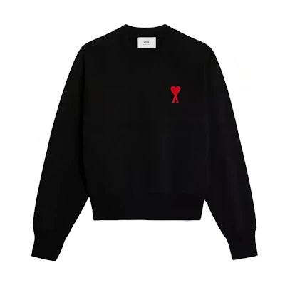 AMI PARIS SS23 Unisex Loose-Fit Cotton Long-Sleeve Sweatshirt Black USW00474714-009