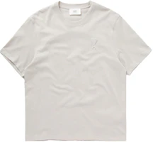 Order AMI PARIS SS24 3D 愛心印花中性純棉T恤 米白色 UTS025726193