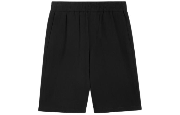AMI Paris SS24  Black Solid Casual Elastic Waist Shorts. HSO306CO0062-001