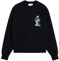 AMI Paris SS24 Dragon Capsule Loose Fit Long Sleeve Sweatshirt Unisex Black SPUSW099747-001 AMI Paris SS24 Dragon Capsule Loose Fit Long Sleeve Sweatshirt Unisex Black SPUSW099747-001