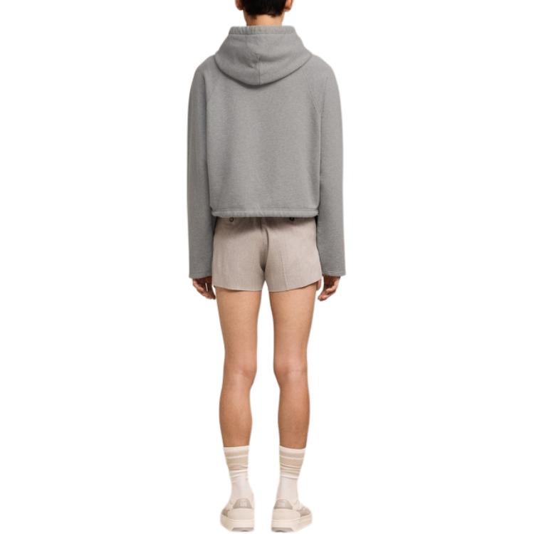 AMI Paris SS24 Heart Logo Pullover Hoodie Unisex - Ash Grey. USW226730-055 圖 4
