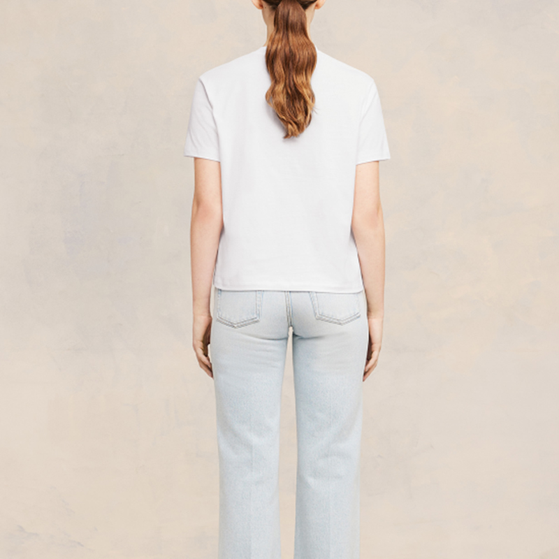 AMI Paris SS24 Rainbow Heart Relaxed Fit T-Shirt Unisex White SPUTS019724-100 圖 6